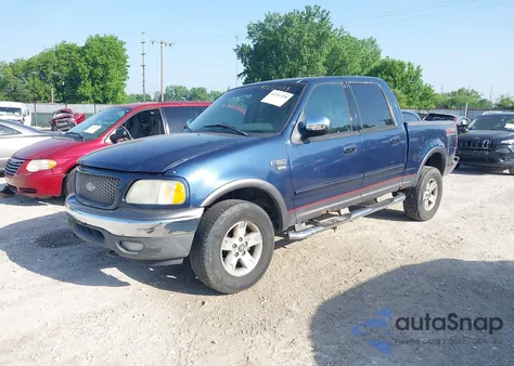 2002 Ford F-150 Lariat/Xlt from USA, damaged, VIN 1FTRW08L42KC76497